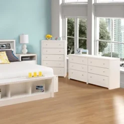 Prepac Pure White Nolita 6-drawer Dresser - White - 6-drawer -Bed Frame Shop 726e09c8 55e1 4eb0 b002 460ffed535cd