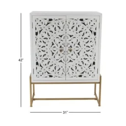White Or Grey Wood Pine Boho Eclectic Traditional 2 Door Storage Cabinet - Grey -Bed Frame Shop 7370fbf9 388e 4adf 8542 214394372b58