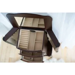 Hives & Honey Morgan Walnut Jewelry Armoire - Brown -Bed Frame Shop 73cb8c9c 0527 4613 a937 3cea0f386dd7