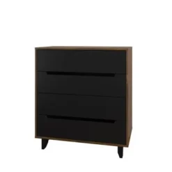 Nexera Nocce 4 Drawer Chest, Truffle And Black - 4-drawer -Bed Frame Shop 748bca98 4270 4ff8 9731 4ba417aae8df