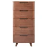 Rye Studio Kirkwood American Walnut Mid Century Modern 5-Drawer Lingerie Chest - Walnut - 5-drawer