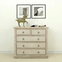 Artissance Reclaimed Shandong 5 Drawer Dresser, Antique Off White - 5-drawer -Bed Frame Shop 75976784 d5f8 4309 980b db125f226239