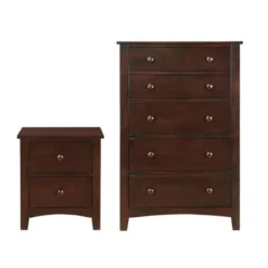 Pine Wooden Nightstand With 2 Drawers - Black -Bed Frame Shop 76d5429b 3a74 40cb 8568 7a8cf53fc6ec