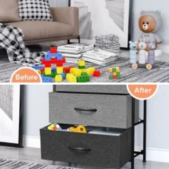 5 Drawers Vertical Dresser Storage Tower Organizer Unit For Bedroom - Brown - 5-drawer -Bed Frame Shop 77593e14 fe60 49eb 8f10 1f309db4f076