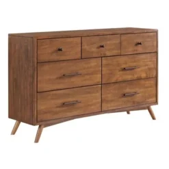 Mid-Century Modern 58" 7-Drawer Double Dresser - White/Grey/Black -Bed Frame Shop 77afac8d e2f9 4e8e b719 9b53755ef3d3