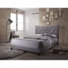 Luxurious Contemporary Style Upholstered Queen Bed, Grey - Queen