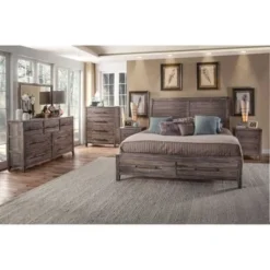 Asher 2-Drawer Nightstand By Greyson Living - Weathered Grey -Bed Frame Shop 77d0afe3 0b36 48be 9717 14e5baacf5b9