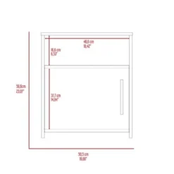 FM Furniture Bristol Nightstand With Cabinet And Open Shelf - Light Gray -Bed Frame Shop 781a2ec4 2dca 4038 9b70 d7f65c7813a5