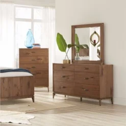 Adler Natural Walnut 6-Drawer Dresser - 6-drawer -Bed Frame Shop 78367fcd 3da3 4c5a 994b c6c02274f426