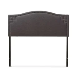 Baxton Studio Copper Grove Daisy Modern Dark Grey Upholstered Headboard - Full - Greyish Beige -Bed Frame Shop 7875eff5 c1e8 4091 a56d 0745f1ea6623