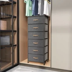 VredHom 6 Drawers Vertical Dresser Storage Tower - Light Grey - 6-drawer -Bed Frame Shop 78e5b9bc 8fcc 4ec4 85a7 3e7048e1ac7a