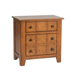 Copper Grove Grandpa's Cabin Aged Oak Night Stand - Brown - 2-drawer -Bed Frame Shop 7ad65658 2fc1 453e b75b 6abfbd0f7534