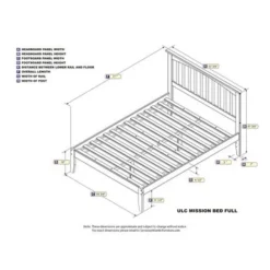 Mission Full Platform Bed With Open Foot Board In Grey - Full -Bed Frame Shop 7b66f884 723d 4ad5 8eae 4b66f75bfe21