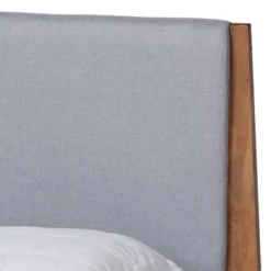 Baxton Studio Senna Mid-Century Modern Fabric Upholstered Wood Platform Bed In Grey - Full -Bed Frame Shop 7b8fc92f 7934 4bc4 9c7c 03e59f4e6f69