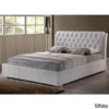 Baxton Studio Bianca Modern And Contemporary Faux Leather Upholstered Full-sized Platform Bed With Tufted Headboard - White