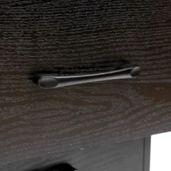 Black Manufactured Wood 4-Drawer Accent Chest With Brown Accents - 4-drawer -Bed Frame Shop 7c63a686 2ff3 4ab4 bd6e b2c2950941cd