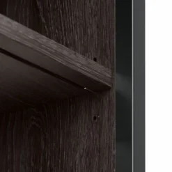 Atria Small Nightstand With Drawer And Shelves By Bush Furniture - Charcoal Gray -Bed Frame Shop 7c746881 a7d9 4263 b226 17cf32b4cc78