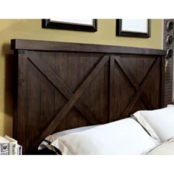 Epona Rustic Dark Walnut Wood 2-Piece Panel Bed And Nightstand Set By The Gray Barn - Queen -Bed Frame Shop 7c8fb2c8 8e13 46d8 b14c 67e12c7fcb36