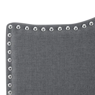 Catalina Upholstered Headboard With Nailhead Trim, Height Adjustable Headboard, Modern Head Board, Fabric Headboard - Queen,Cream 11 Catalina Upholstered Headboard With Nailhead Trim, Height Adjustable Headboard, Modern Head Board, Fabric Headboard - Queen,Cream - Image 11