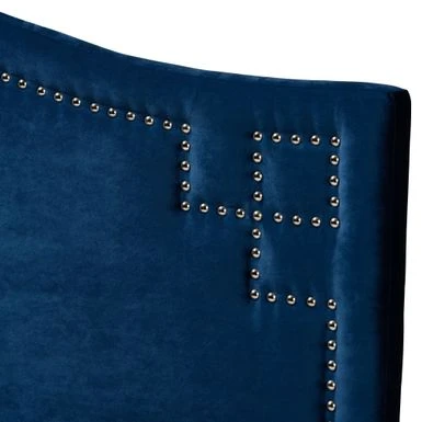 Copper Grove Oleshky Velvet Fabric Headboard - Blue - Twin 19 Copper Grove Oleshky Velvet Fabric Headboard - Blue - Twin - Image 19