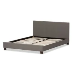 Contemporary Platform Bed By Baxton Studio - Queen Size - Dark Brown Faux Leather -Bed Frame Shop 7df4e161 7bc8 4349 b712 53c973d82b4a