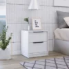 Boahaus Toledo Nightstand (White) - 2-drawer - White