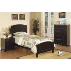 Pine Wooden Nightstand With 2 Drawers - Black -Bed Frame Shop 7f359f72 5069 4dfd 8d51 e91ca70abab1