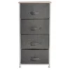 Simplify 4 Drawer Storage Chest In Beige - Grey - 4-drawer