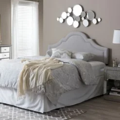 Copper Grove Daisy Contemporary Upholstered Headboard - Queen - Greyish Beige