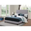 Boyd Twin Upholstered Bed With Nail Head Trim Grey