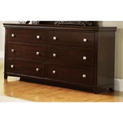 Designer Wooden Dresser In Transitional Style, Brown Cherry -Bed Frame Shop 80164364 a403 45df b2ec 523ab3ba46ee