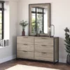 Atria 6 Drawer Dresser With Mirror By Bush Furniture - Modern Hickory