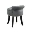 Copper Grove Meghri Velvet Vanity Stool - Grey