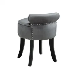 Copper Grove Meghri Velvet Vanity Stool - Grey