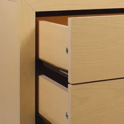 Beeson 3 Drawer Nightstand (Set Of 2) By Christopher Knight Home - Natural/Black -Bed Frame Shop 8034c2e1 6457 455b 85d6 eb694b6dc1bc