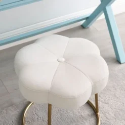 Shireen Accent Vanity Stool White -Bed Frame Shop 8059a908 af36 4f87 aea3 461ca9e8e456
