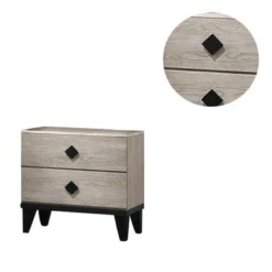 Nightstand With 2 Drawers Storage - Cream -Bed Frame Shop 80b26950 c62c 4db6 ac1b ff8d6731ceea