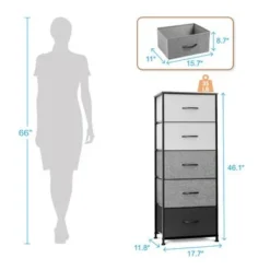 VredHom 5 Drawers Vertical Dresser Storage Tower - Black - 5-drawer -Bed Frame Shop 811a63b4 4139 4414 883f bb0c6e41850a