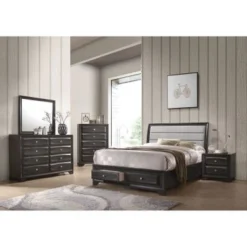 Nightstand In Antique Gray - Grey -Bed Frame Shop 81637c06 8552 4797 ab26 648242f2ab8b