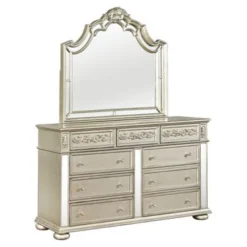 Silver Orchid Bowers Metallic Platinum 9-drawer Dresser - Metallic Platinum - 9-drawer -Bed Frame Shop 8172992b a830 4d64 953a dd11a45c2f53