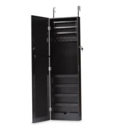 Baxton Studio Richelle Modern Wood Hanging Jewelry Armoire With Mirror - White -Bed Frame Shop 81753e58 67af 4e75 9089 a75fd1a5095f