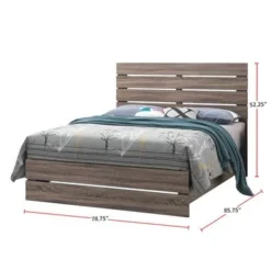 Wooden Eastern King Bedroom Set In Barrel Oak - 5 Piece -Bed Frame Shop 81af54ed 7d2e 464f 807a 24767ef78bc0