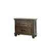 2-Drawer Wood Nightstand In Rustic Brown Finish - Rustic Brown - 2-drawer