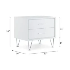 ACME Deoss Nightstand With 2 Drawers - Walnut -Bed Frame Shop 81ddceb1 94c3 4c18 85fa 6d565be5961c