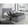 DG Casa Kyla Grey Wood/Fabric 4-drawer Platform Storage Bed Frame - Queen