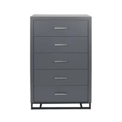Beeson 2 Piece 5 Drawer Dresser And Nightstand Bedroom Set By Christopher Knight Home - Charcoal Gray/Black -Bed Frame Shop 82ff1c17 e8e9 4339 b0b3 0b930483a560