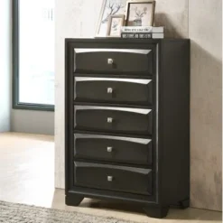 RH+ Roundhill Furniture Oakland Antique Gray Finish Wood 6-PC Queen Size Bedroom Set - Grey - Queen - 6 Piece -Bed Frame Shop 83623768 f1c9 42be a4d9 9e58ae1a99bf