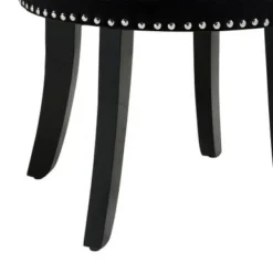 Copper Grove Meghri Velvet Vanity Stool - Grey -Bed Frame Shop 83d2db0c 6af2 4371 9f97 e99865b66890