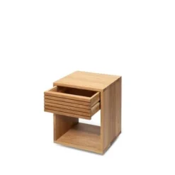 Solid Oak Nightstand With A Drawer And Storage Space - Unfinished -Bed Frame Shop 850fec01 4cb7 4283 a711 ed40a04d60b7