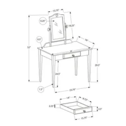Vanity/ Desk/ Makeup Table/ Organizer/ Dressing Table/ Bedroom/ Wood/ Laminate/ Pink/ Contemporary/ Modern -Bed Frame Shop 8605932b c059 4a5f af70 2885ab6d37c0